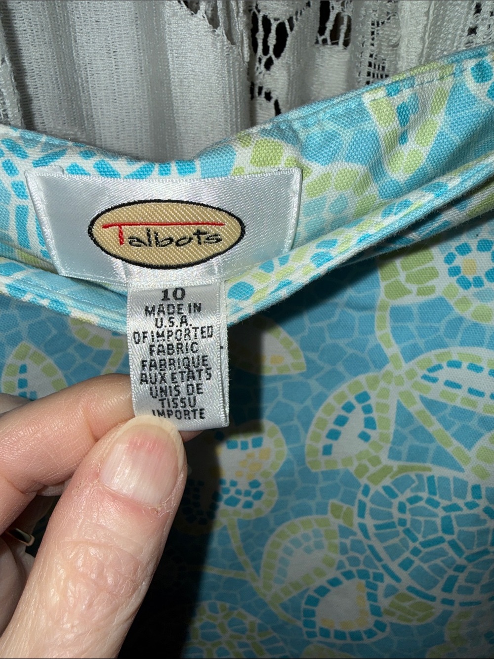 Talbots turtle print vintage skirt 10 - Picture 4 of 5